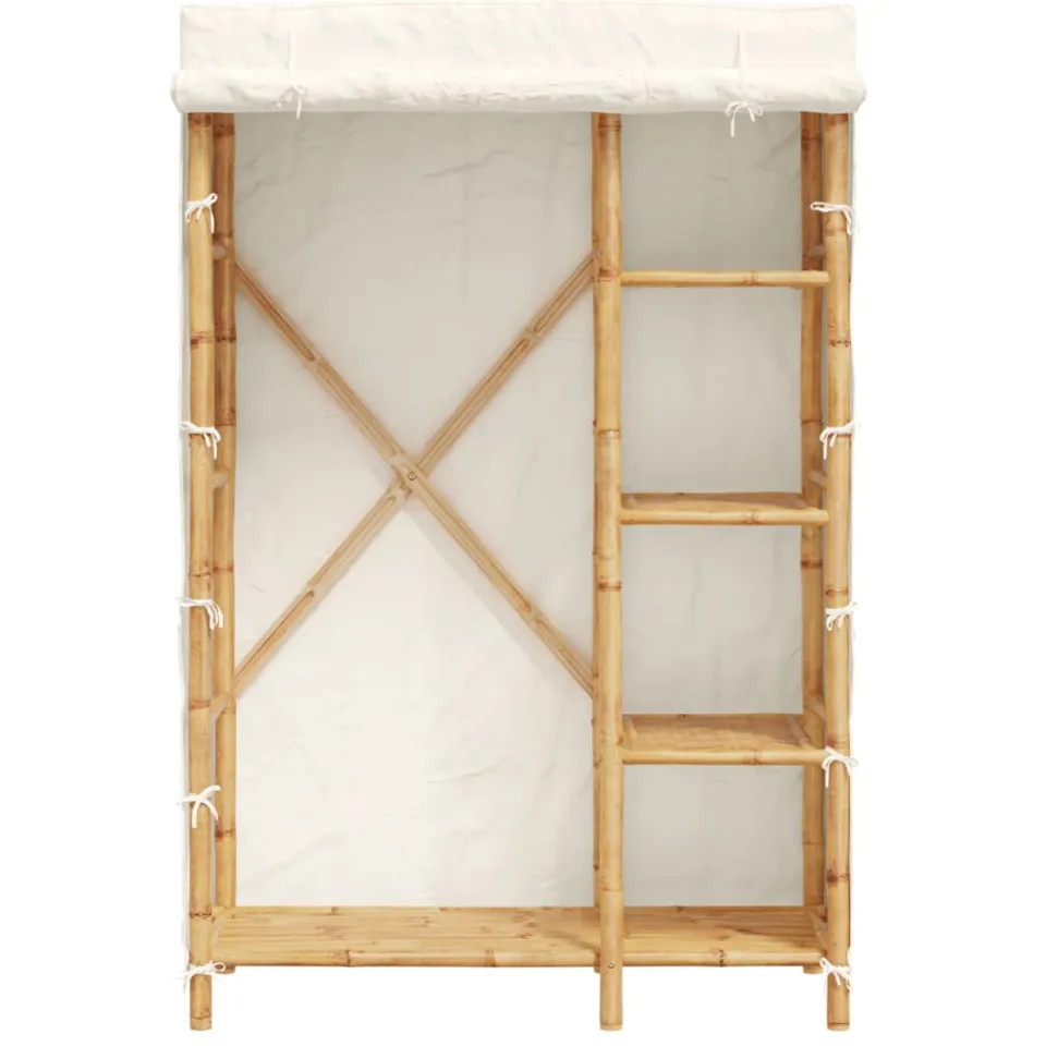 vidaXL Kledingkast 110x45x170 cm bamboe Bruin
