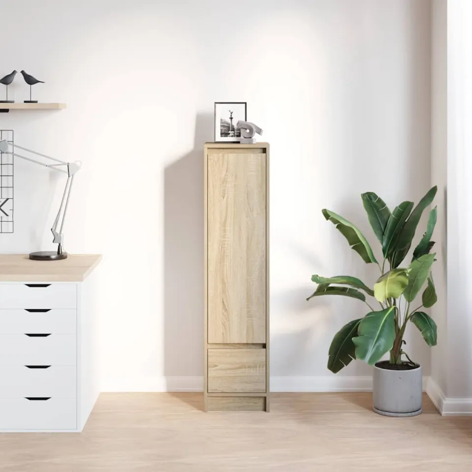 vidaXL Highboard 29,5x34x119,5 cm spaanplaat sonoma eikenkleurig, foto 3