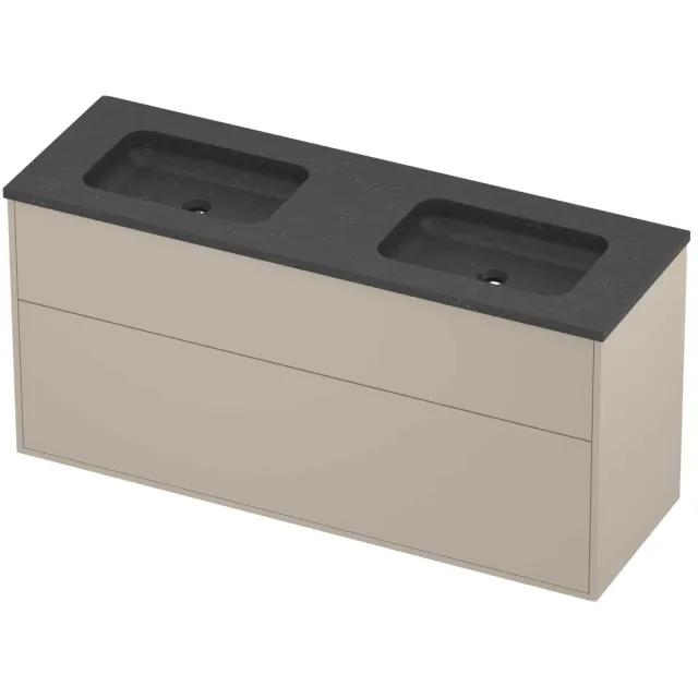Proline Rollo Badmeubelset Hardsteen Elegant Dubbel 140x46x67 cm Blue Stone Soft Linen Beige