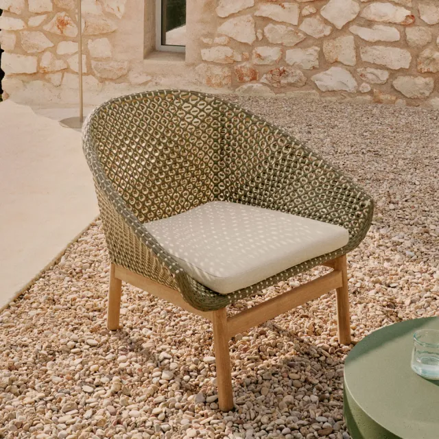 Kave Home Olbia tuinfauteuil groen, foto 2