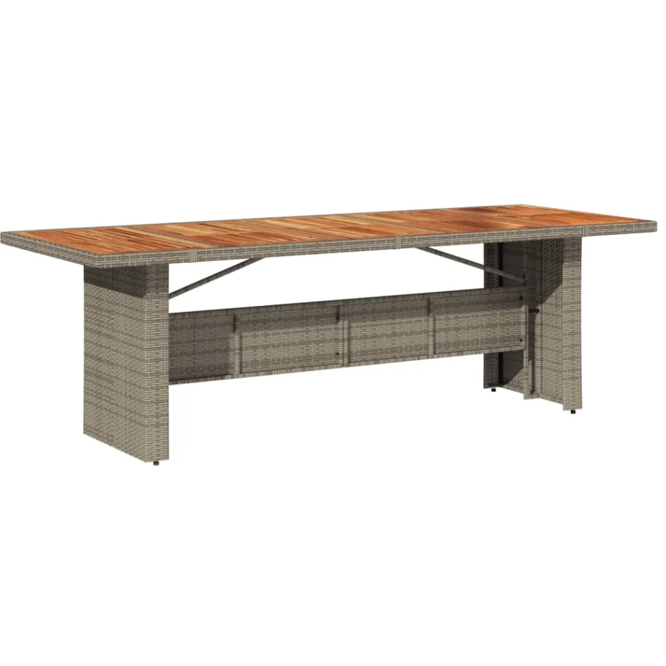 vidaXL 9-delige Bistroset met kussens poly rattan grijs, foto 4