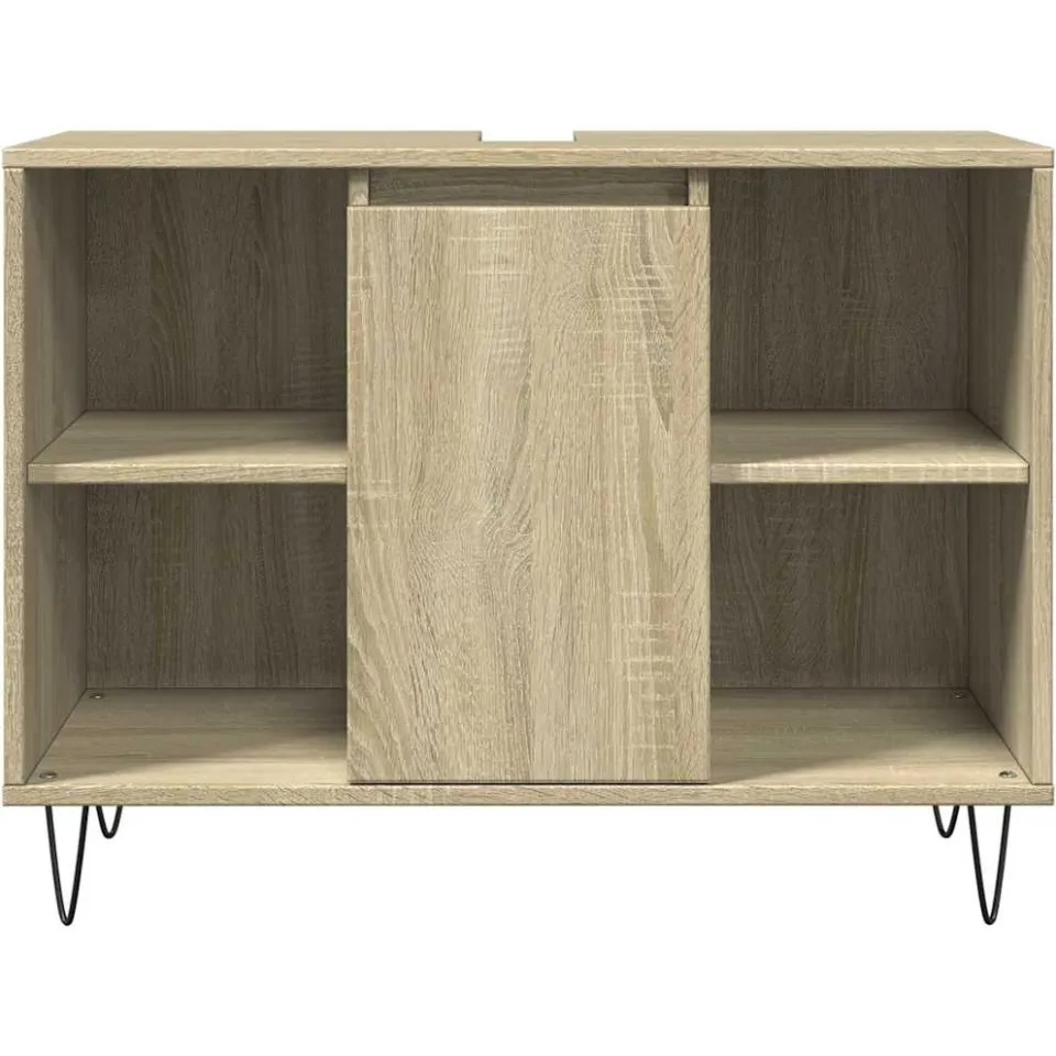vidaXL Badkamerkast 80x33x60 cm bewerkt hout sonoma eikenkleurig, foto 3