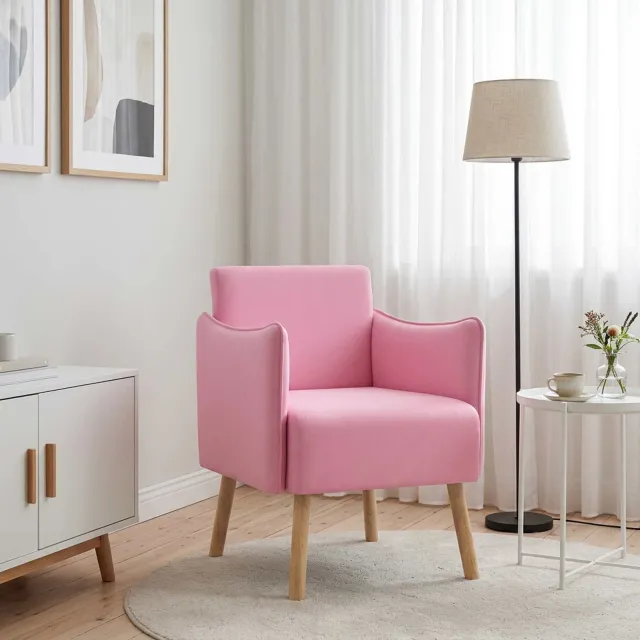 vidaXL Accentstoel Roze Stof