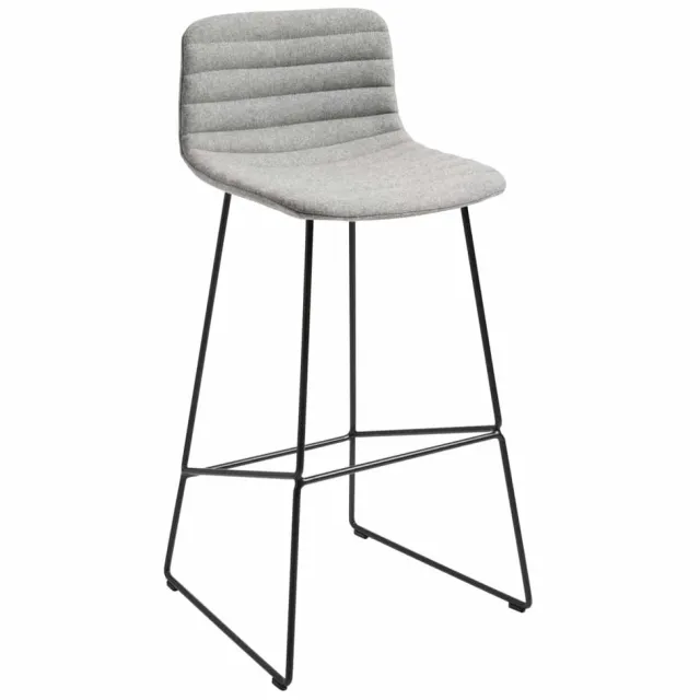 ABC Kantoormeubelen Design Barkruk Sorell – Bekleed met Premium Wolvilt Lichtgrijs Licht grijs