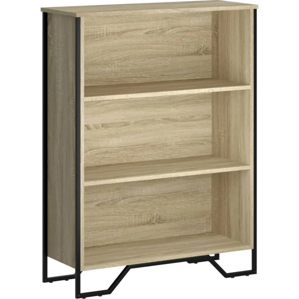 vidaXL Boekenkast 80x31x106 cm bewerkt hout sonoma eikenkleurig, foto 3