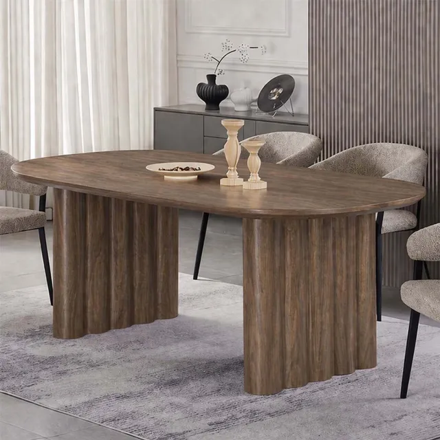 Milton & Oldbrook Eettafel 200 cm Zafra Bruin Eikenfineer