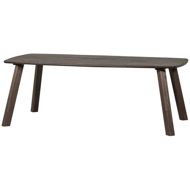 WOOOD Tablo Eettafel Deens Ovaal 220x100 - Eiken - Bruin mystic brown