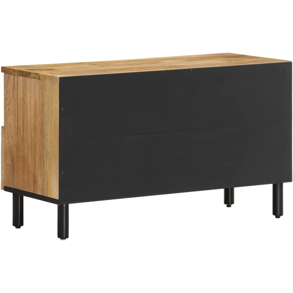 vidaXL Tv-meubel 80x33x46 cm massief mangohout bruin, foto 4