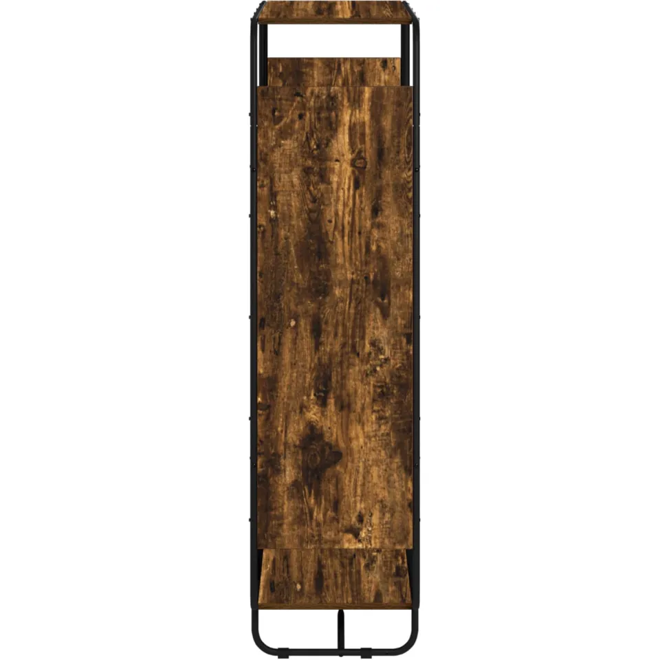 vidaXL Hoge kast Gerookt eiken 93.5 x 37.5 x 144 cm Bewerkt hout, foto 4