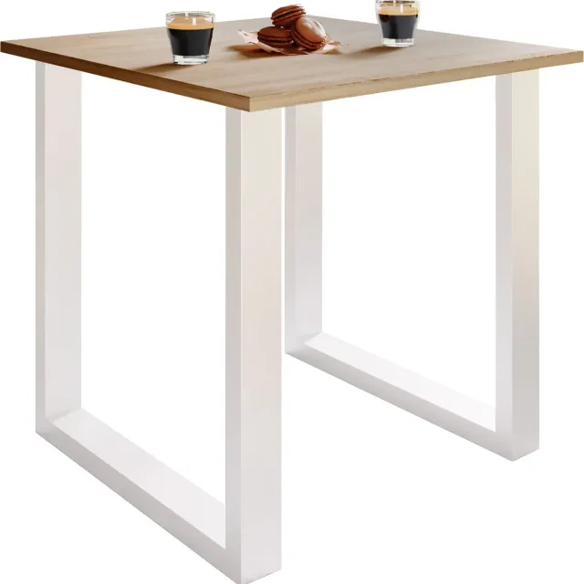 Vcm Premium houten eettafel Keukentafel Eettafel Tafel Xona U Zilver