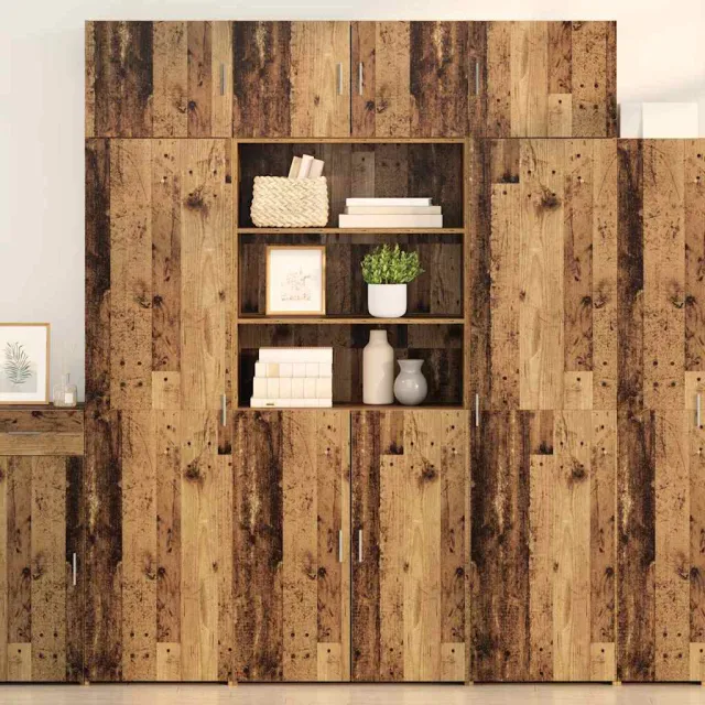 vidaXL Highboard Oud Hout 80 x 42,5 x 185 cm Bewerkt hout bruin, foto 2