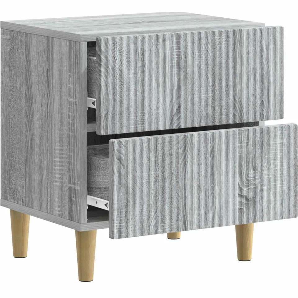 vidaXL Nachtkastje Grijs sonoma 43 x 34,5 x 48 cm Bewerkt hout, foto 4
