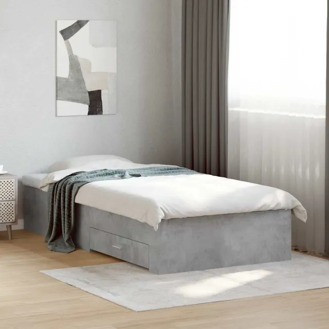 vidaXL Bedframe met lades bewerkt hout sonoma eikenkleurig 100x200 cm Bruin
