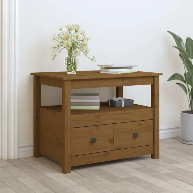 vidaXL Salontafel 71x49x55 cm massief grenenhout honingbruin bruin, foto 2