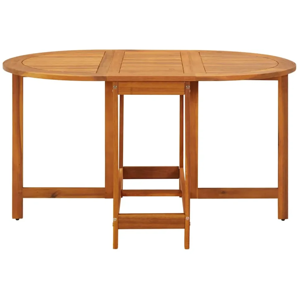 vidaXL Tuintafel 130x90x72 cm massief acaciahout bruin, foto 4