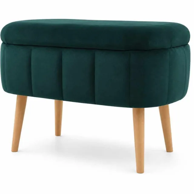 Skye Decor Mini Oslo - Poef met opbergruimte - 60 x 35 x 46 cm - Smaragdgroen - Wellsoft