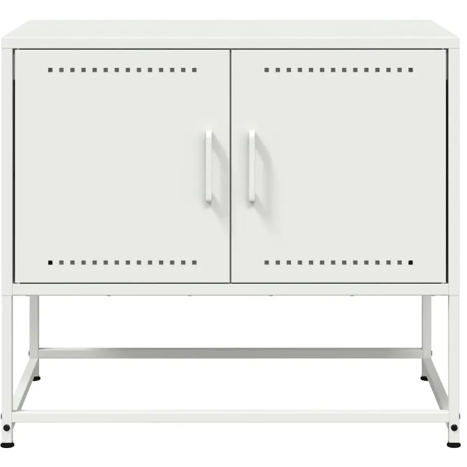 vidaXL Tv-meubel 68,5x39x60,5 cm staal wit, foto 4