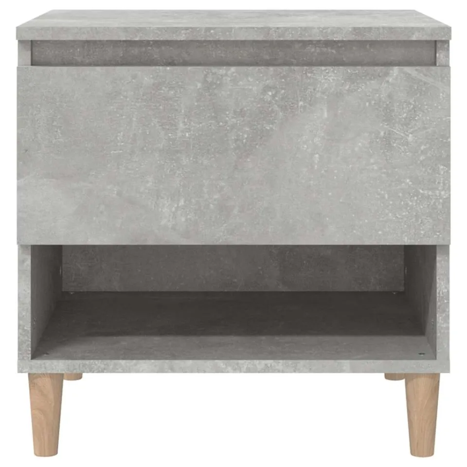 vidaXL Nachtkastjes 2 st 50x46x50 cm bewerkt hout betongrijs grijs, foto 3