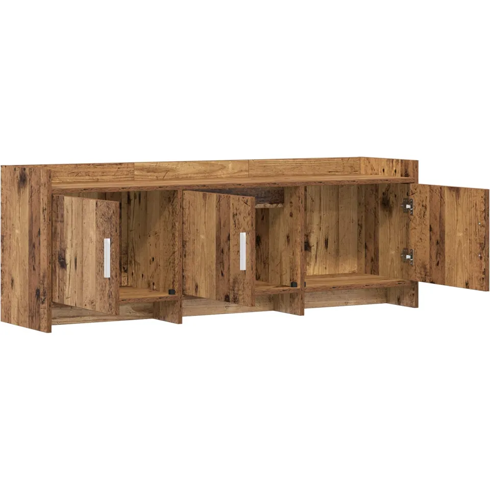 vidaXL TV-kast 130 x 33 x 47 cm Oud hout Bewerkt hout bruin, foto 4