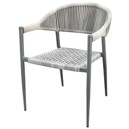 Central Park - Praxis Eigen Merk Central Park Tuinstoel Collioure Aluminiuim/wicker 60x56,5x78cm Grijs