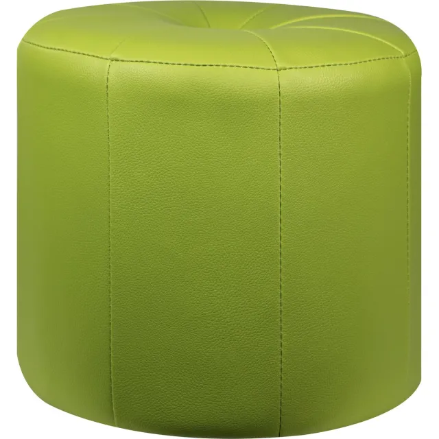Mood poef hoog- kunstleder- groen flou- 40x34x40 cm