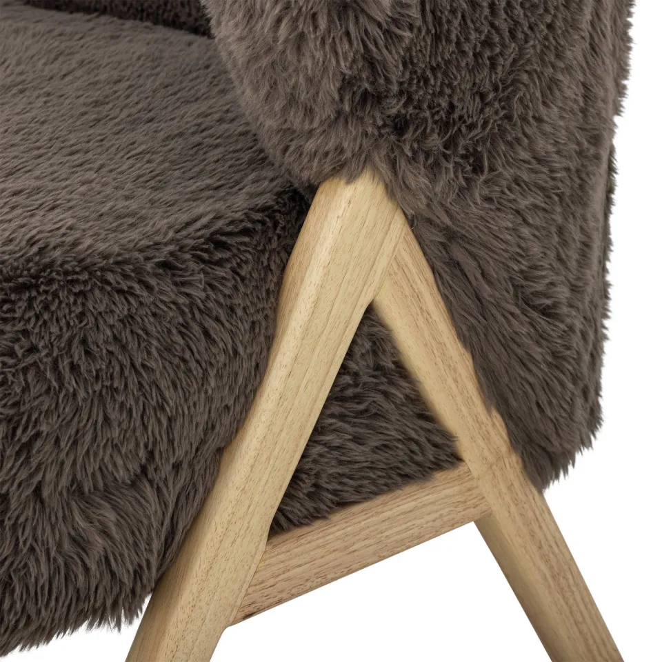 Bloomingville fauteuil Camino donkerbruin, foto 7