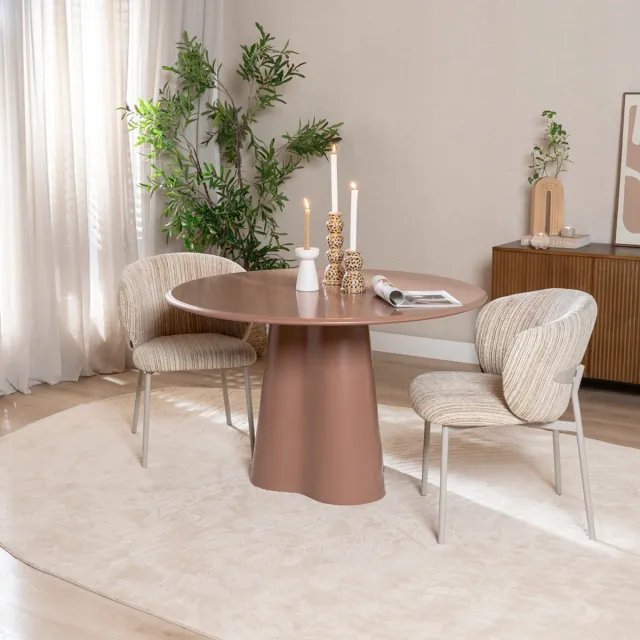 Bronx71 Eettafel Orion ø 120 cm mocha mousse Roze
