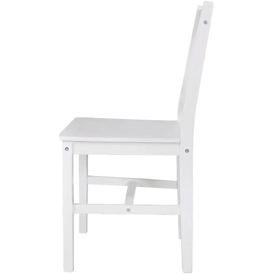 vidaXL Eetkamerstoelen 4 st grenenhout wit, foto 4