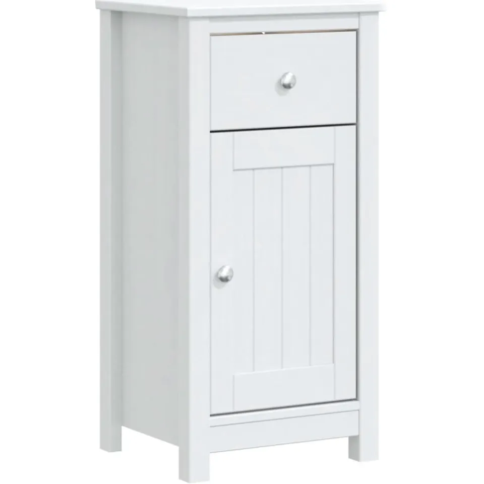 vidaXL Badkamerkast BERG 40x34x80 cm massief grenenhout wit, foto 3
