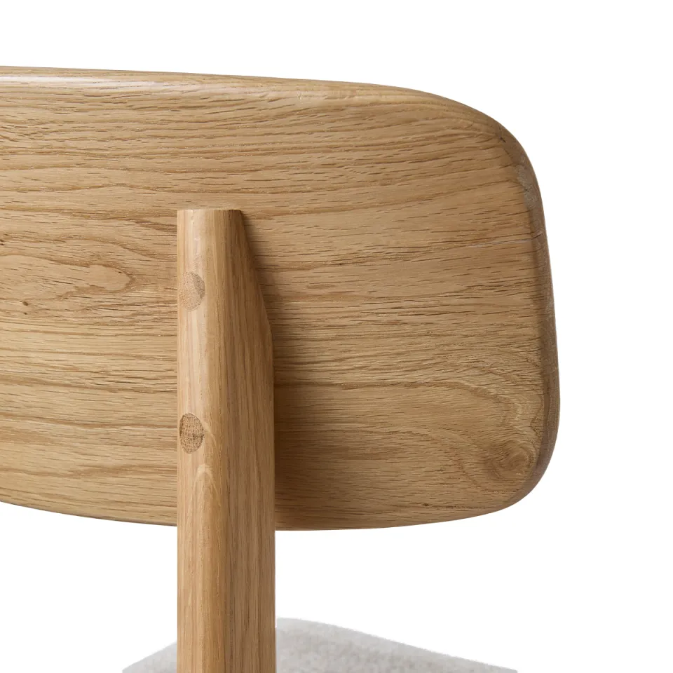 Olivine Lana houten eetkamerstoel naturel - met beige stoffen zitting, foto 5