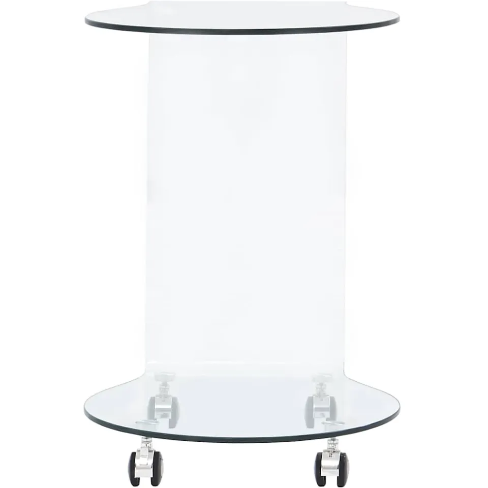vidaXL Salontafel 45x40x58 cm gehard glas Transparent