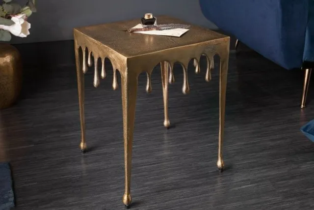 Invicta Interior Extravagante bijzettafel LIQUID LINE S 34cm goud druppelvormig design - 40639 Zie omschrijving