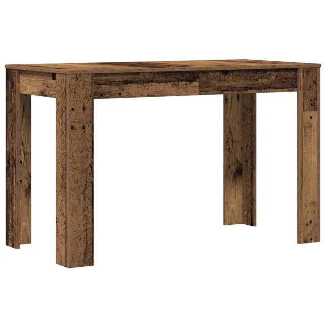 vidaXL Eettafel - 120x60x76 - cm - bewerkt - hout - oud - houtkleurig oud hout