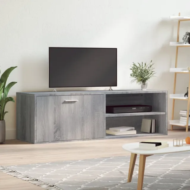 vidaXL Tv-meubel 120x34x37 cm bewerkt hout grijs sonoma eikenkleurig, foto 2