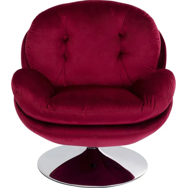 Kare Draaifauteuil Cosy fluweel rood Kare Design Paars