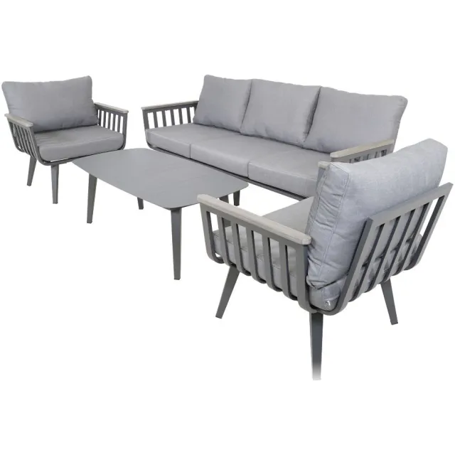 Lesli loungeset Amalfi grijs