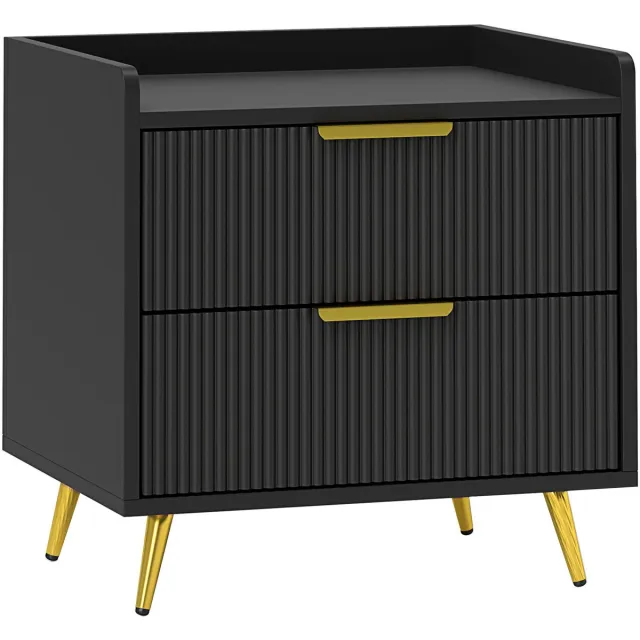 Homcom Nachtkastje - MDF - 50 x 40 x 50 cm - Zwart
