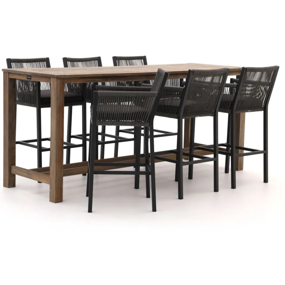 Manifesto Furniture Manifesto Rivola/ROUGH-X 240cm barset 7-delig bruin, foto 4