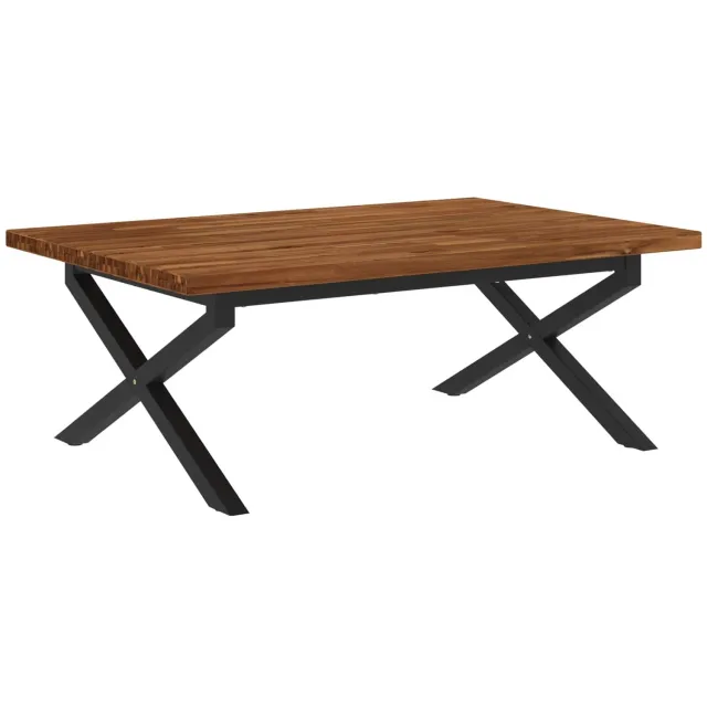 vidaXL Vierkante - Eettafel - 120 - x - 90 - x - 75 - cm - Massief - Acacia - Hout - Naturel