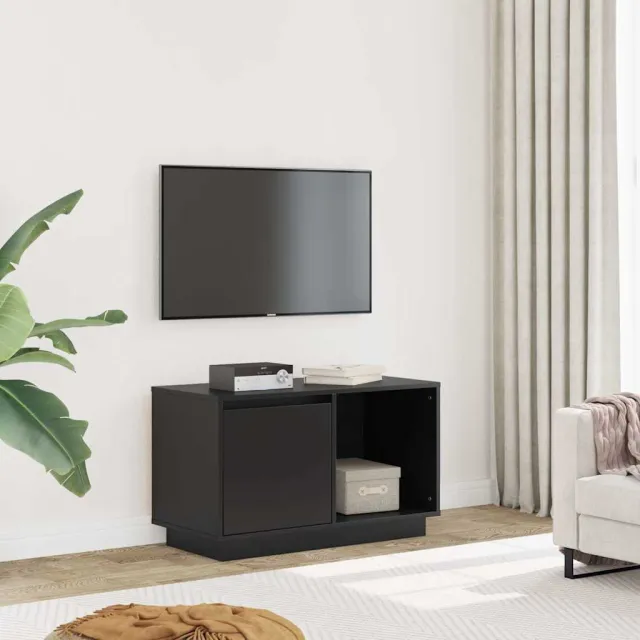 vidaXL Tv-meubel 74x35x44 cm massief grenenhout zwart, foto 2