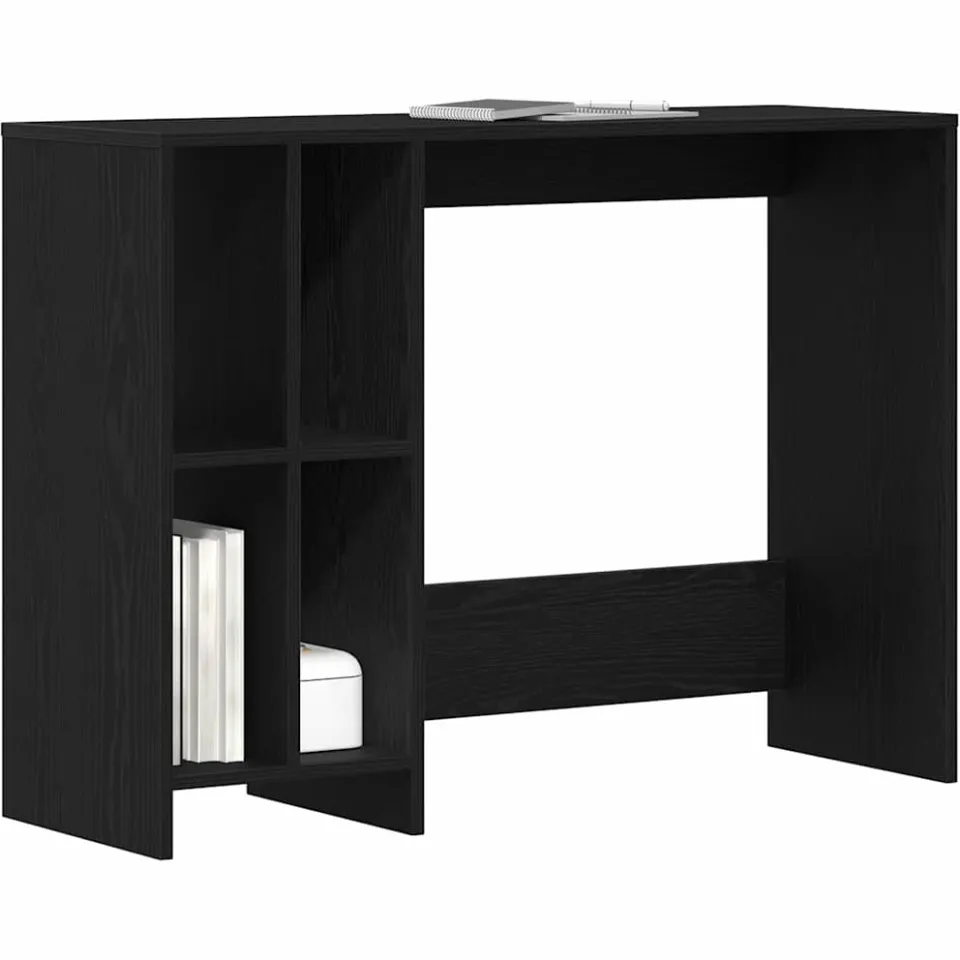 vidaXL Bureau Zwart Eiken Bewerkt hout 102,5 x 35 x 75 cm