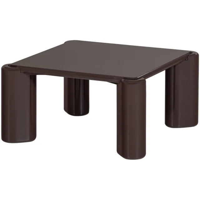 WOOOD Tiven Salontafel - Hout - Hoogglans Donkerbruin - 42x80x80 dark brown
