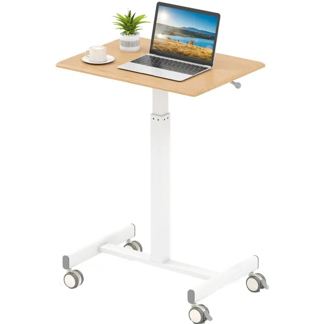 GranMaison Laptoptafel op Wielen - Bedtafeltje - Bijzettafel - Natuurlijk