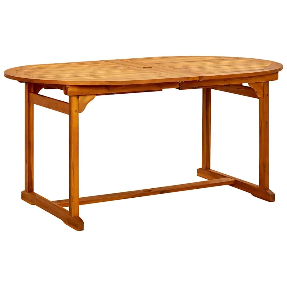 vidaXL Tuintafel (160-240)x100x75 cm massief acaciahout bruin, foto 3