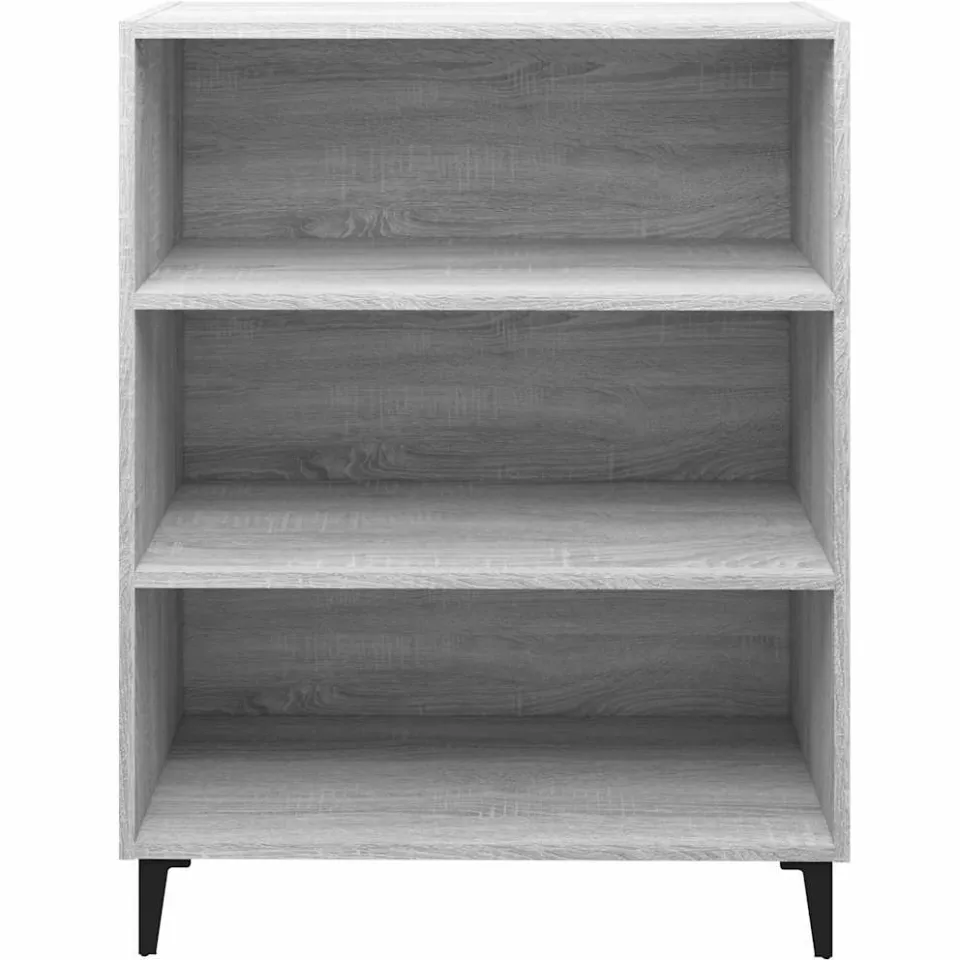vidaXL Dressoir 69,5x32,5x90 cm bewerkt hout grijs sonoma eikenkleurig, foto 4