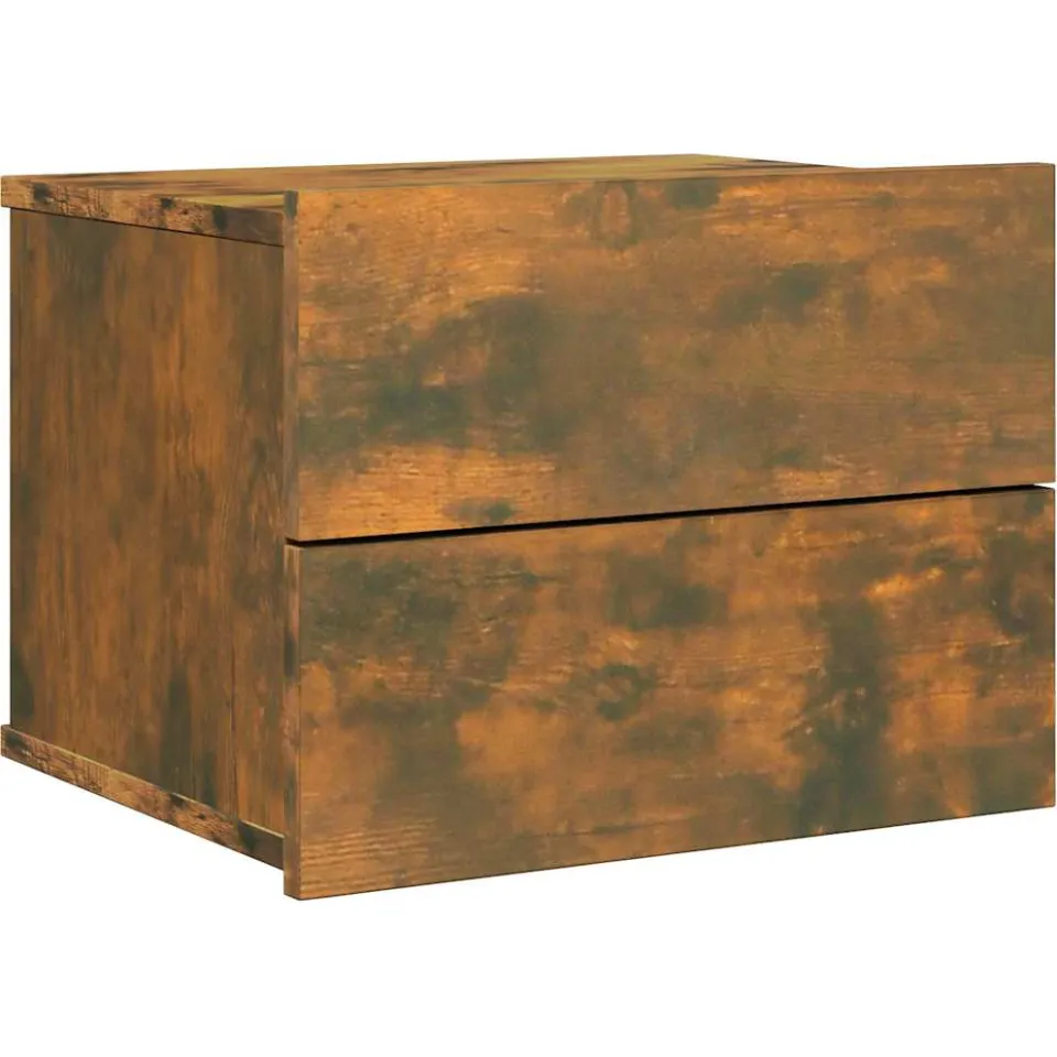 vidaXL Nachtkastje 40x30x30 cm bewerkt hout gerookt eikenkleurig Bruin