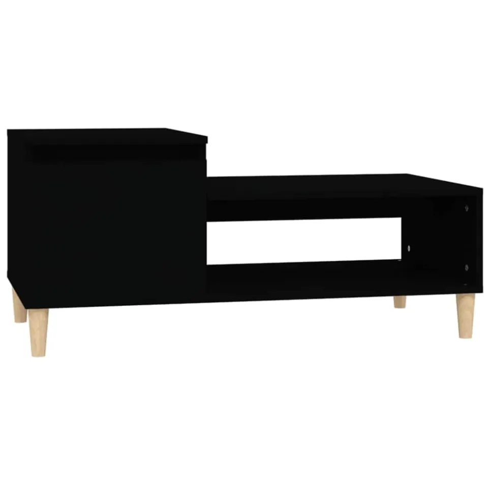 vidaXL Salontafel 100x50x45 cm bewerkt hout zwart, foto 3