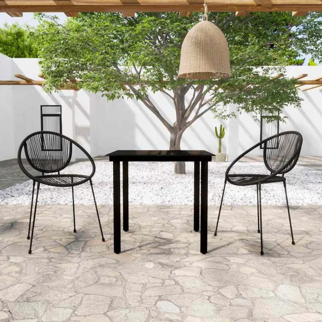 vidaXL 3-delige Tuinset zwart, foto 2