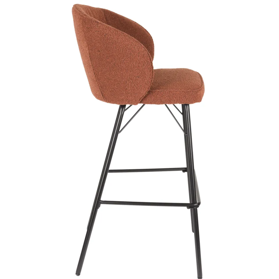 Housecraft Living Joa barkruk met rugleuning bruin, foto 4