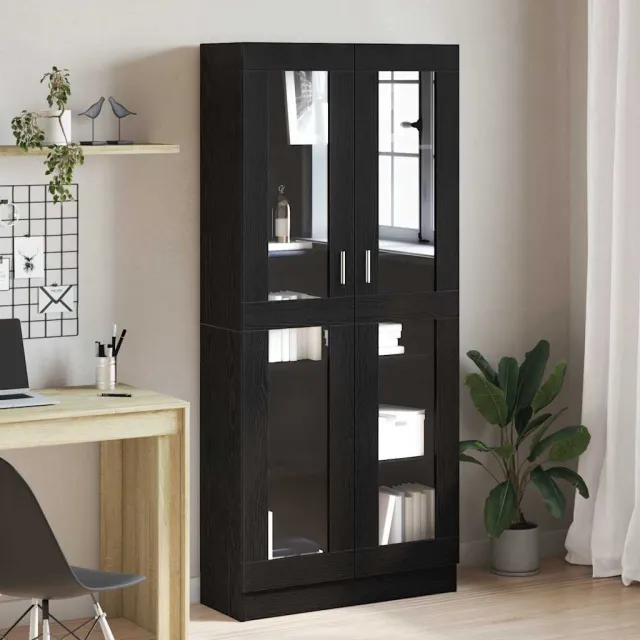 vidaXL Boekenkast 82,5 x 30,5 x 185 cm Zwart eiken, foto 2